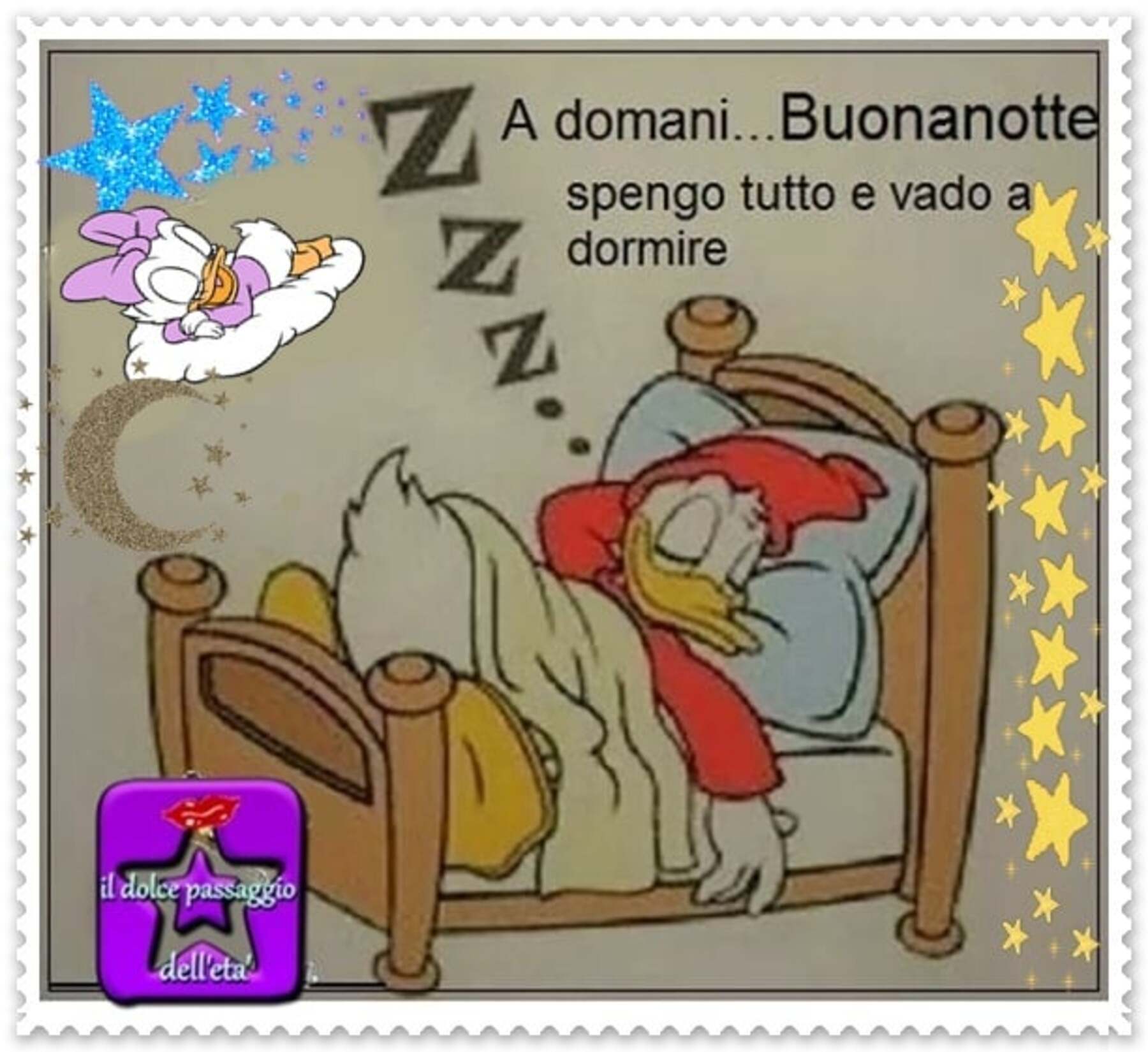 A domani spengo tutto e vado a letto zzz buonanotte