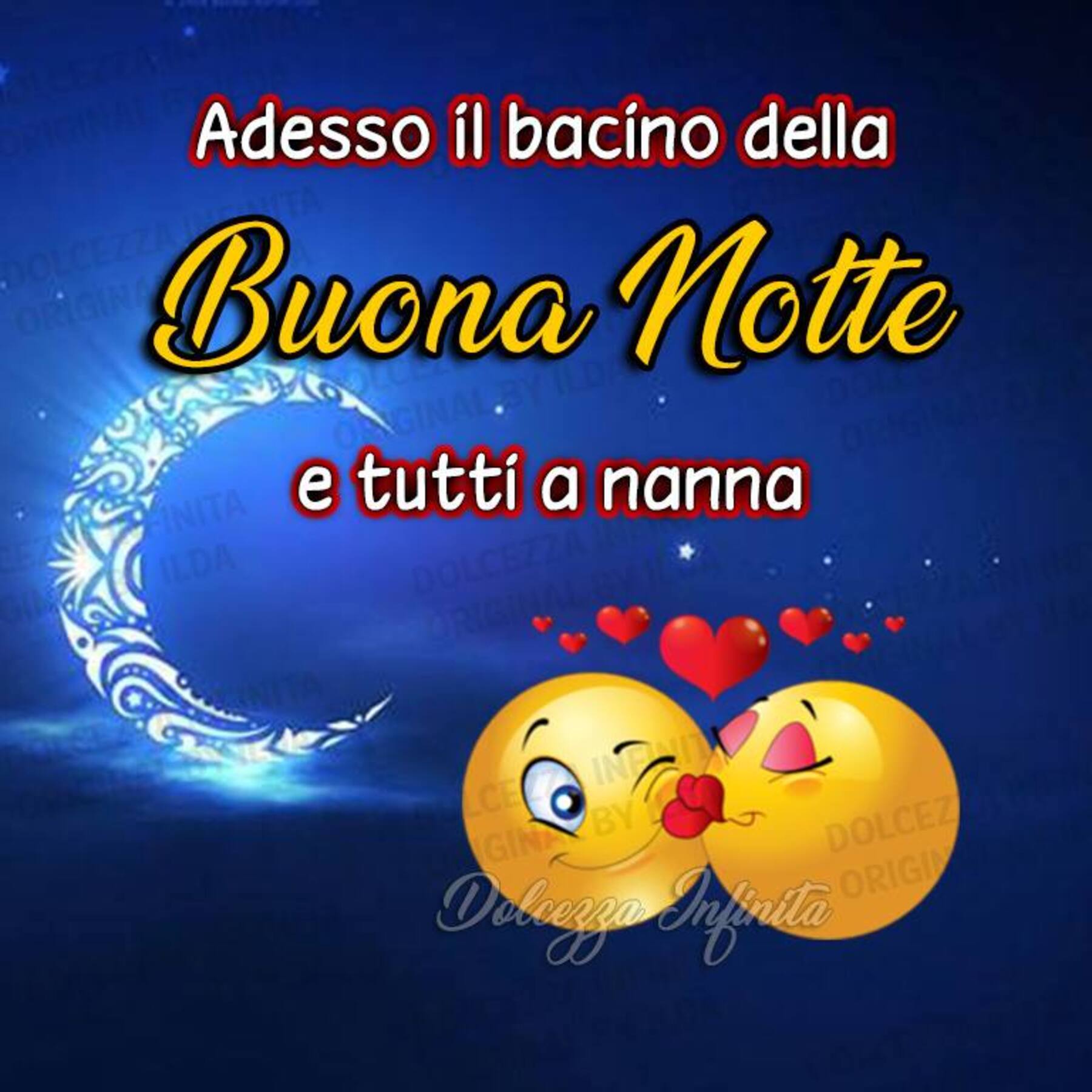 Adesso il bacino della buona notte e tutti a nanna