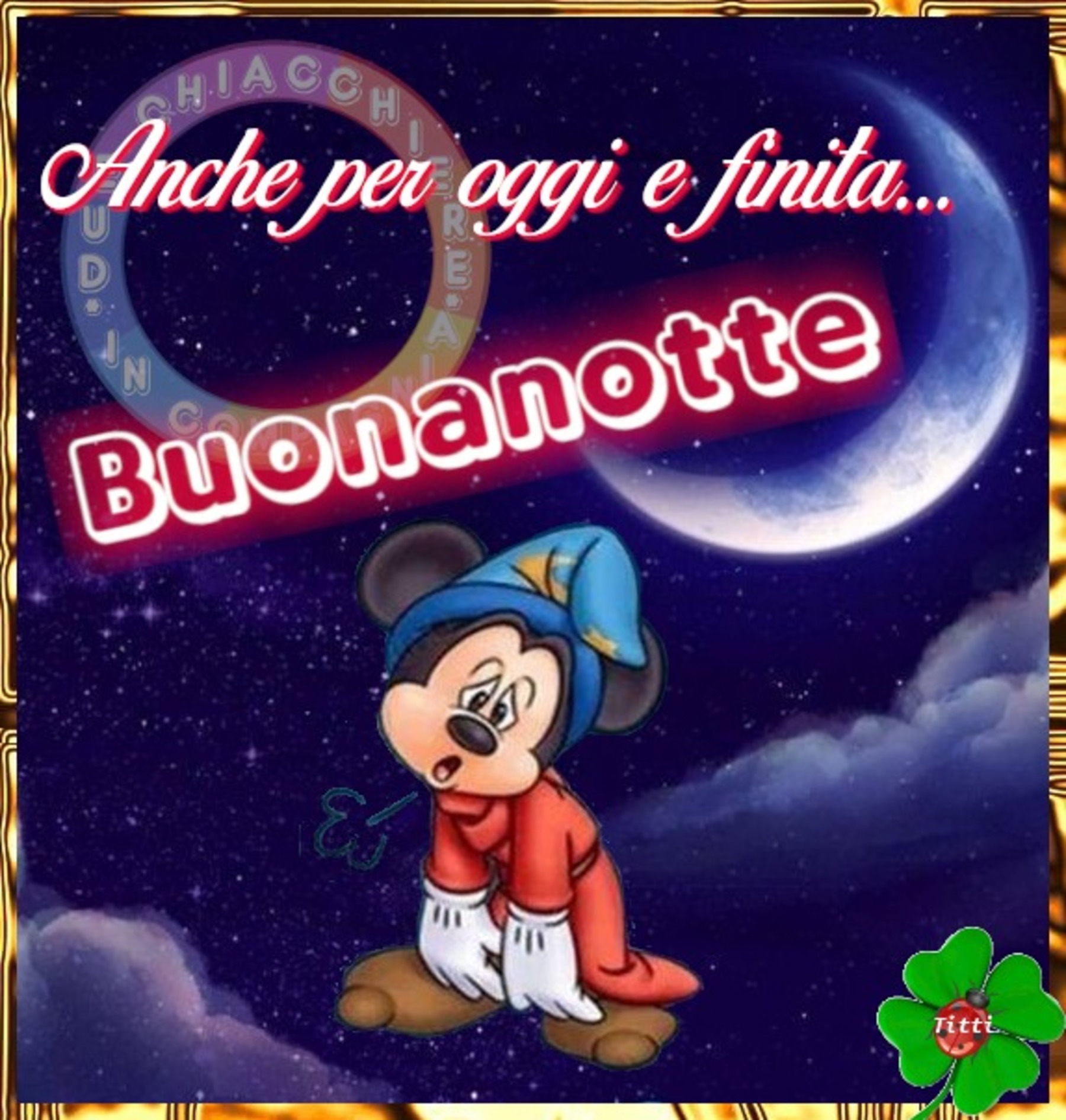 Anche per oggi è finita buonanotte