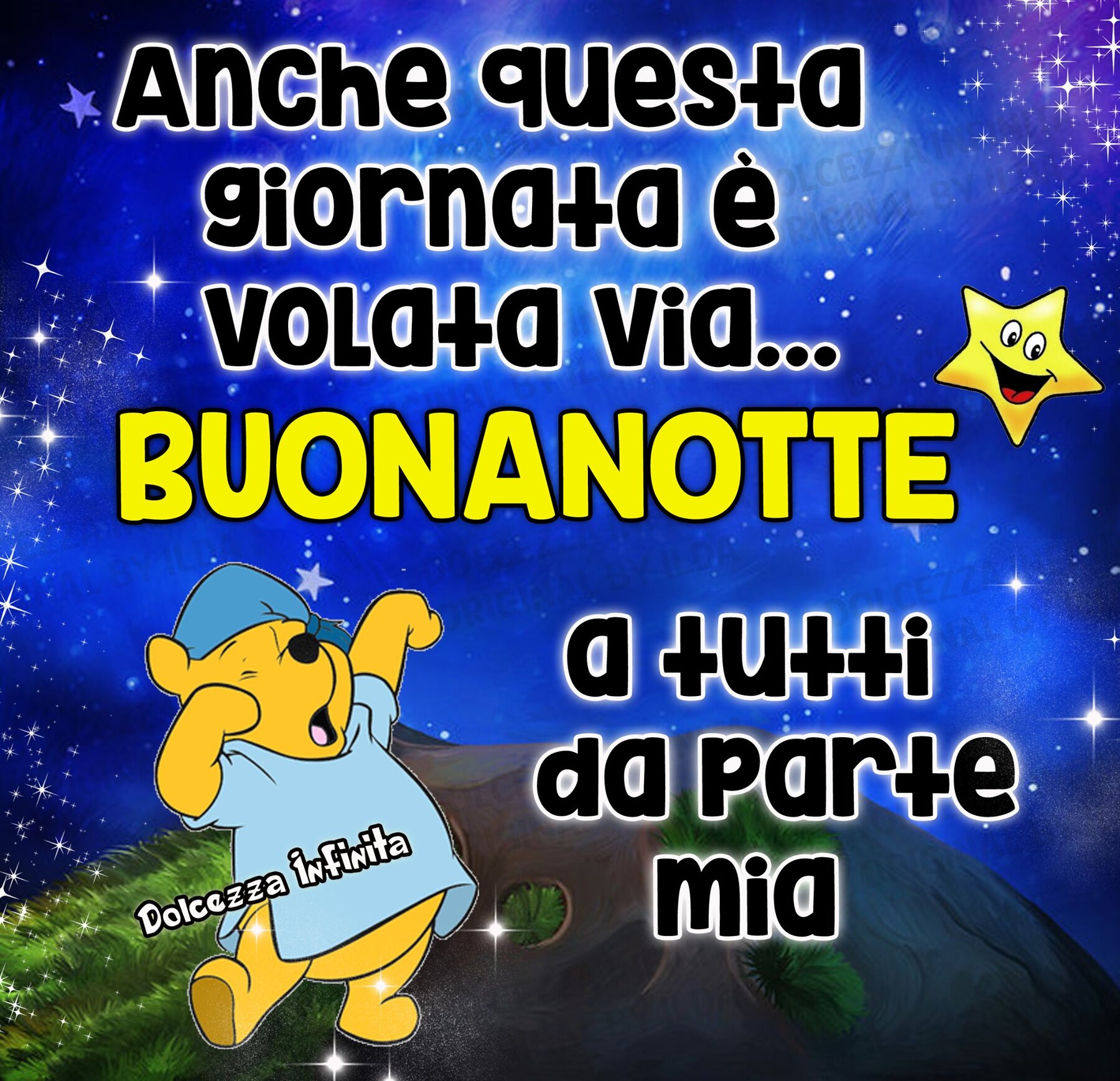 Anche questa giornata è volata via buonanotte a tutti da parte mia