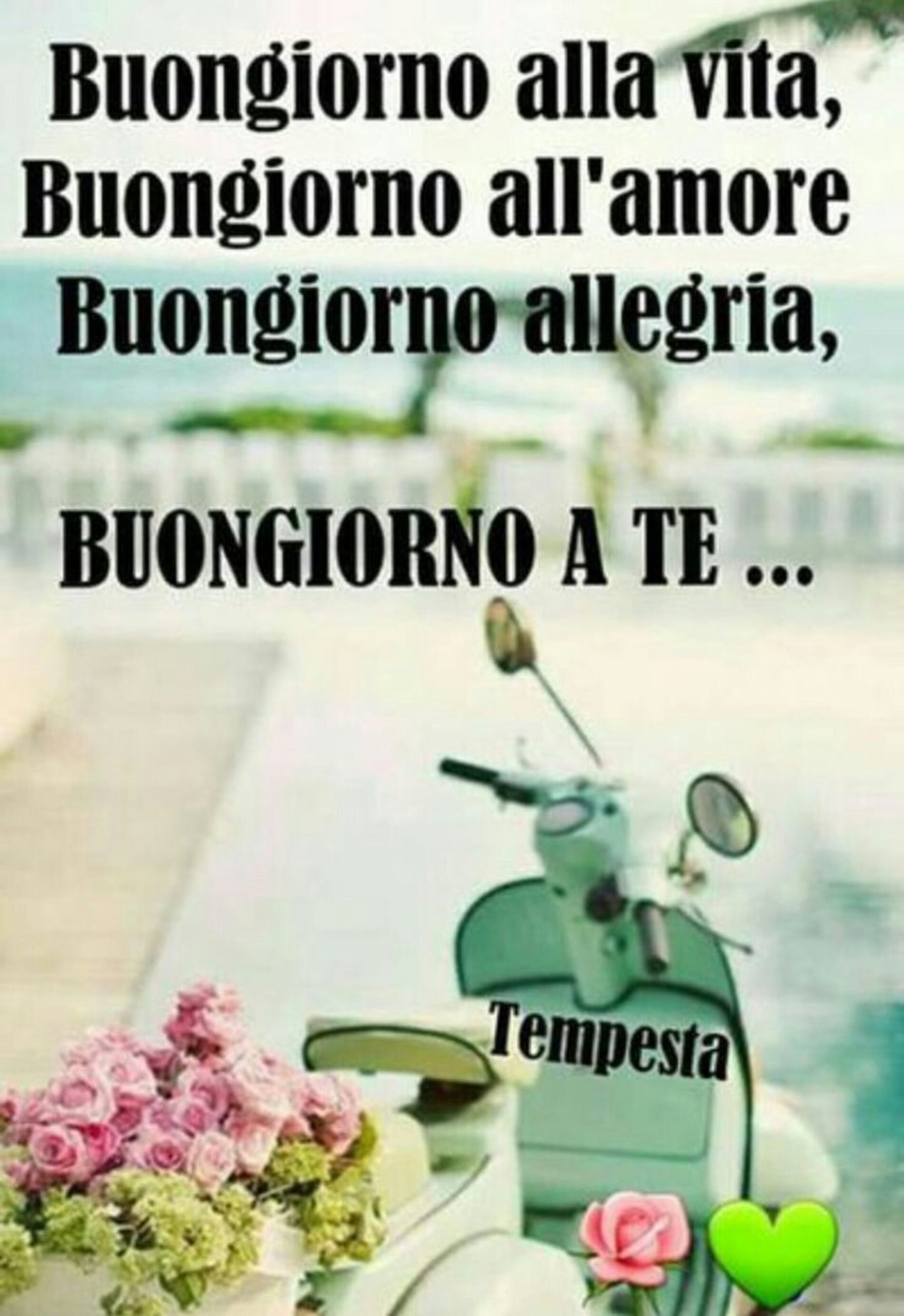 Buongiorno alla vita buongiorno a te