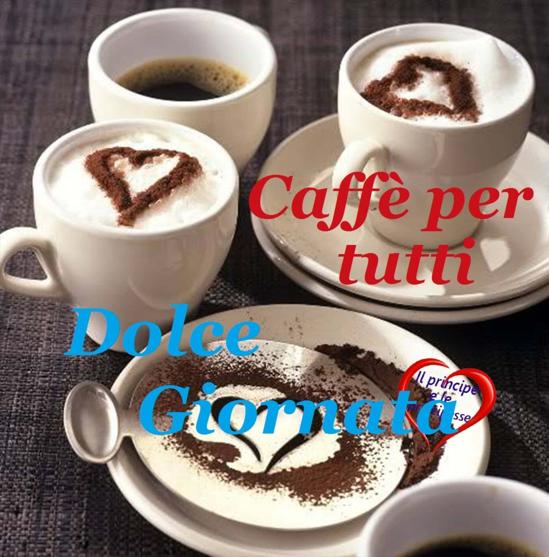 Caffè per tutti dolce giornata