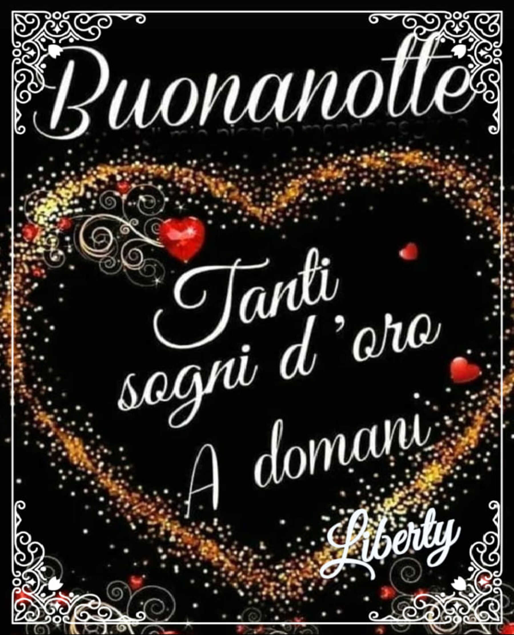 Buonanotte tanti sogni d’oro a domani