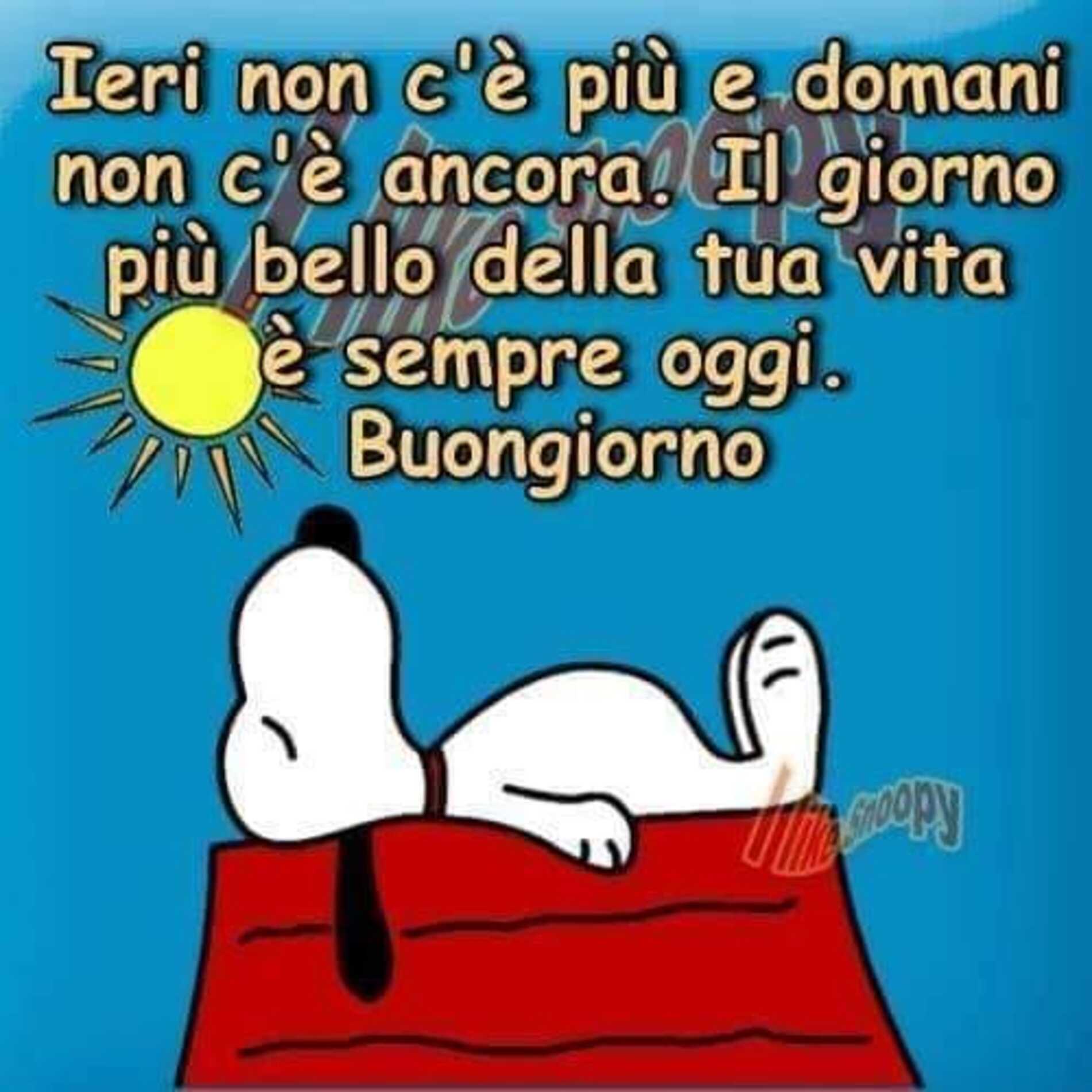 Immagini buongiorno e buona giornata con Snoopy (4)