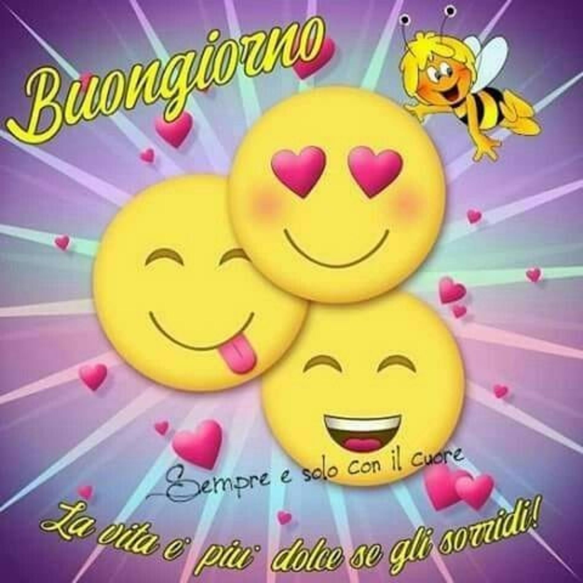 La vita è più dolce se gli sorridi buongiorno