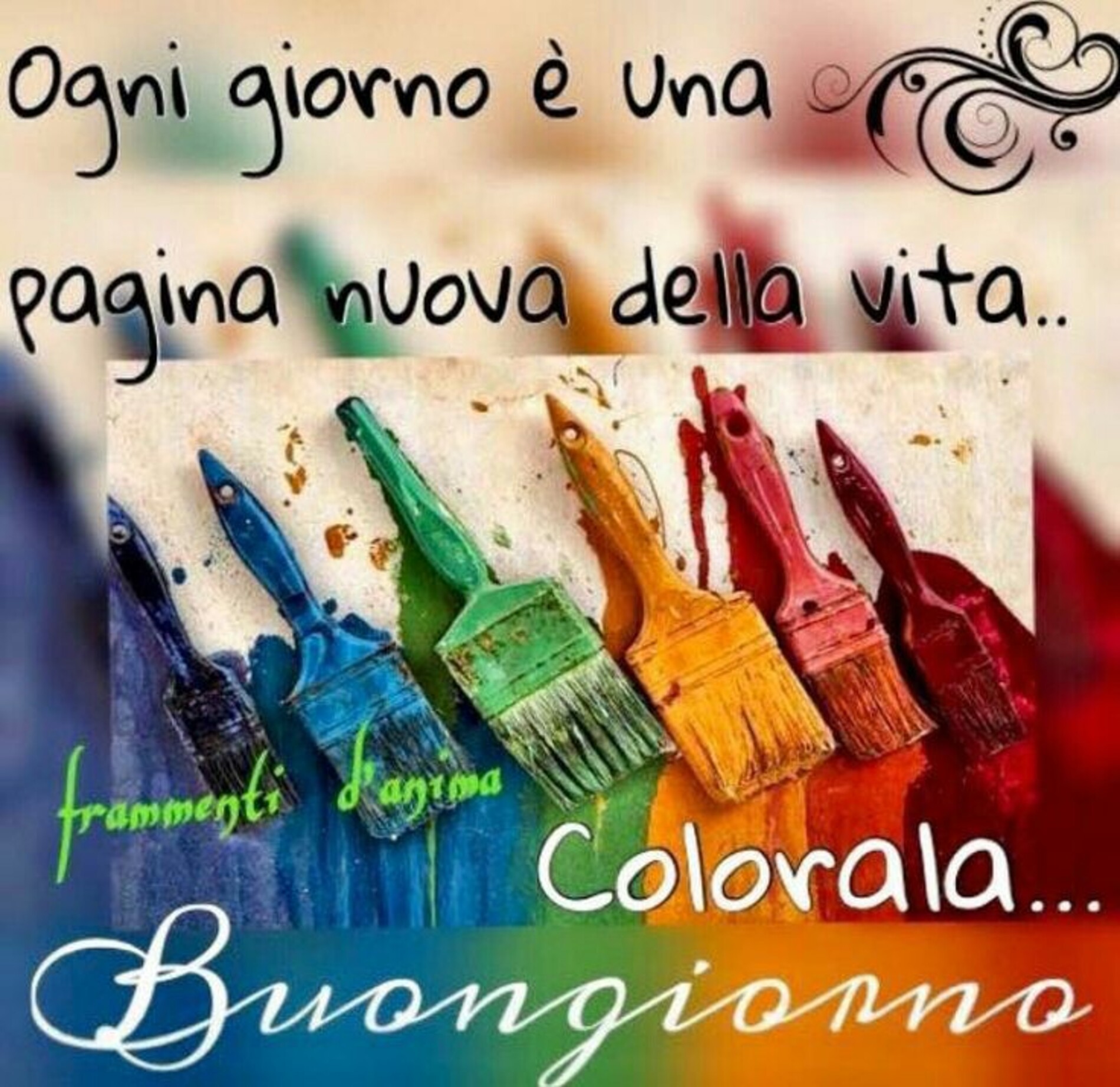 Ogni nuovo giorno è una pagina nuova della vita colorala buongiorno