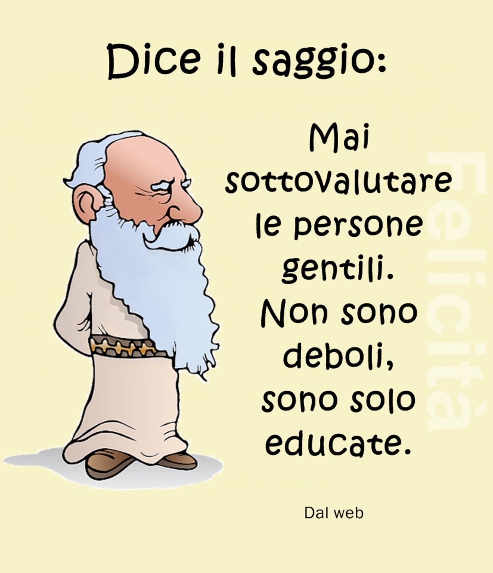 Mai sottovalutare le persone gentili non sono deboli sono solo educate