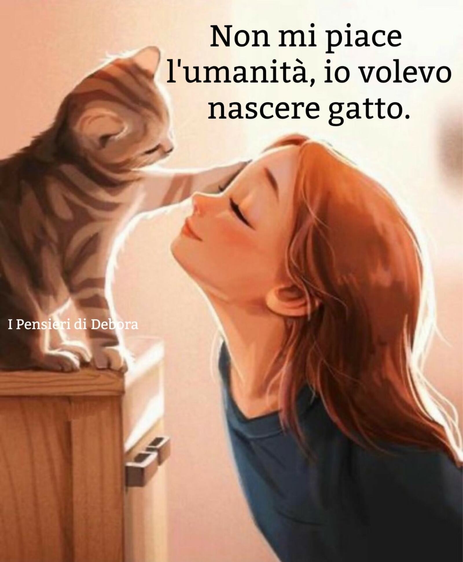 Non mi piace l’ umanità io volevo nascere gatto