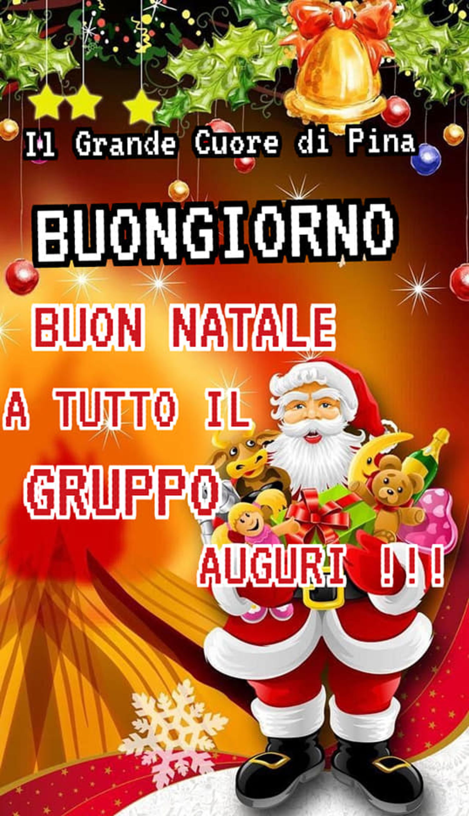 Buongiorno e Buon Natale a tutto il gruppo