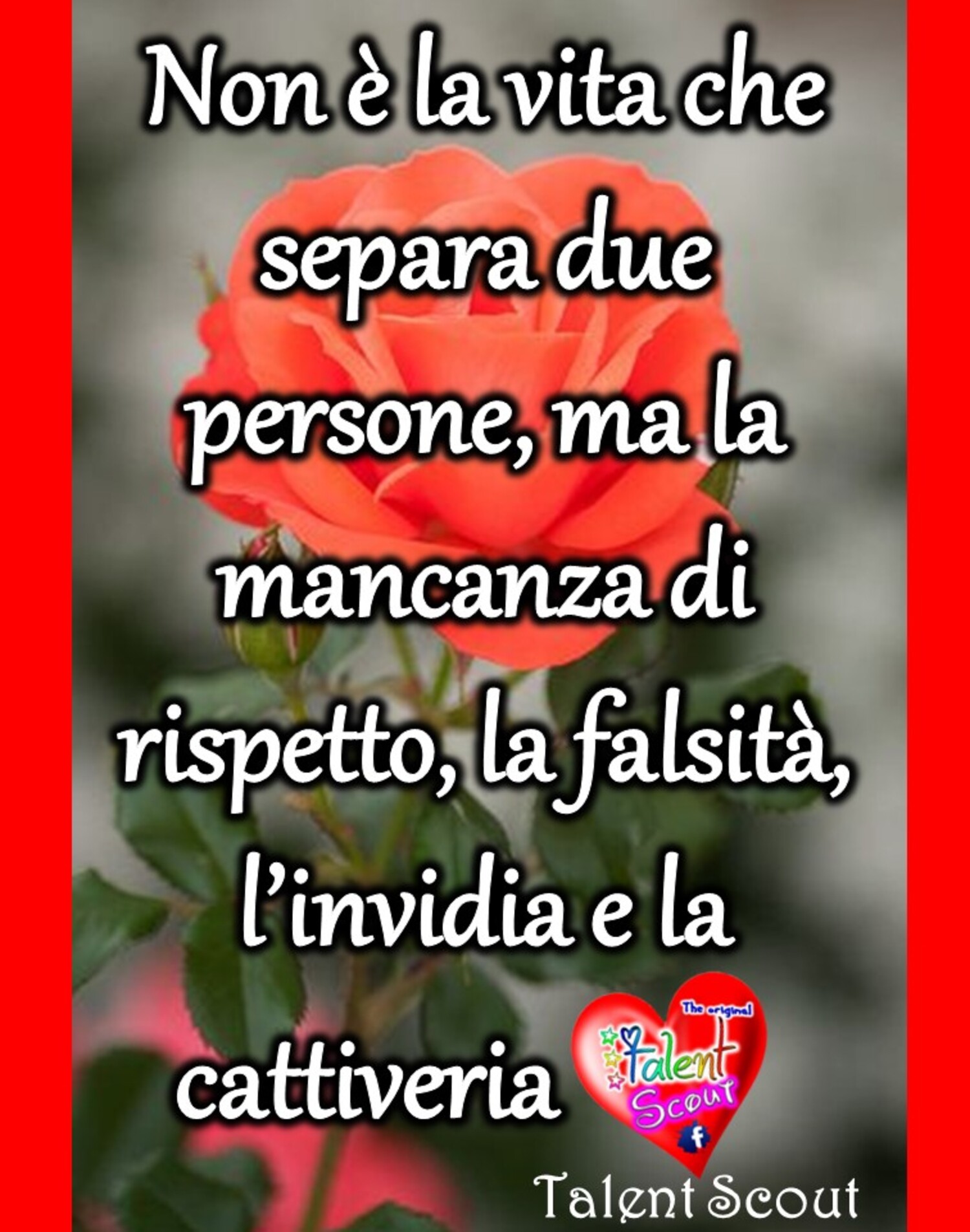 Non è la vita che separa due persone ma la mancanza di rispetto