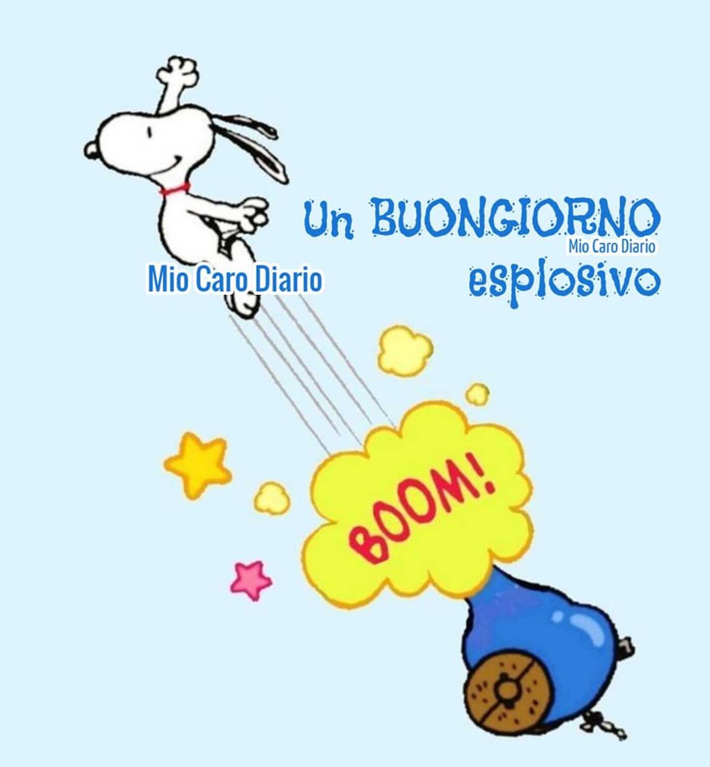 Un buongiorno esplosivo da Snoopy